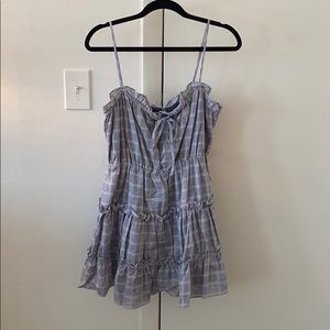 Lovers + Friends blue tiered ruffle dress